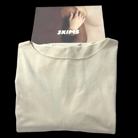 SKIMS Essential T-Shirt Bodysuit‎ Bone Womens 4X/5X - Picture 2 of 12